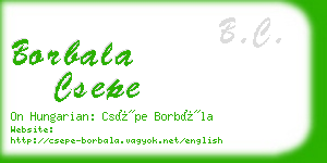 borbala csepe business card